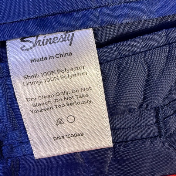 Shinesty Snowflake Western Suit Jacket 50 Pants 46x35 Blue White Holiday Party - Picture 3 of 16